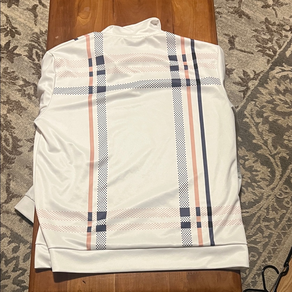 Men's White Patterned Sweater - Picture 3 of 3